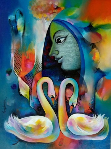 Peinture intitulée "Love 6" par Sanjay Tandekar Ramprasad Tandekar, Œuvre d'art originale, Acrylique
