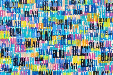 Malerei mit dem Titel "Blah Blah III" von Sanjay Dhawan, Original-Kunstwerk, Acryl