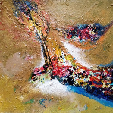 Malerei mit dem Titel "Flying dreamscape" von Sanjay Punekar, Original-Kunstwerk, Acryl