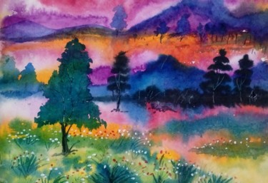 floral landscape 24x17x0.01 cm ©2017 by sanjay punekar