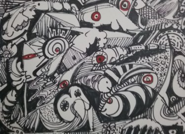 Ζωγραφική με τίτλο "Artistsupportpledge" από Sanjoy Rakshit, Αυθεντικά έργα τέχνης, Ακουαρέλα