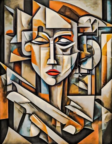 Digitale Kunst mit dem Titel "Fragmented Harmony" von Sankha Ghosh, Original-Kunstwerk, Digitale Malerei