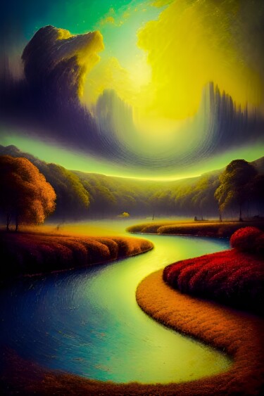 Digital Arts titled "Transcendent Realit…" by Sankha Ghosh, Original Artwork, Digital Painting