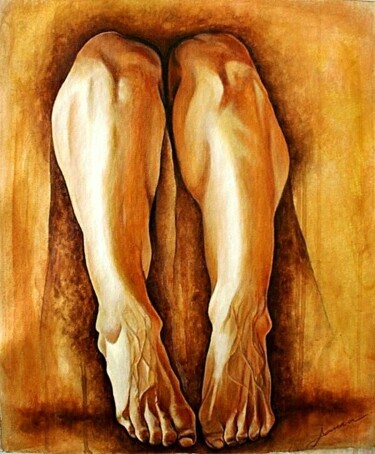 Painting titled "2 Sides" by Sanna Nair, Original Artwork, Acrylic