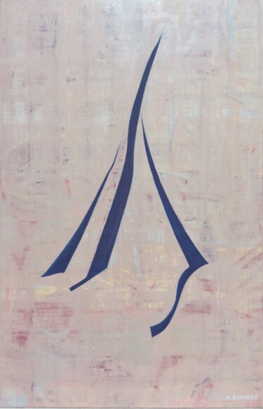 Pintura intitulada "Sous le vent" por Sannier Alain, Obras de arte originais, Óleo Montado em Armação em madeira