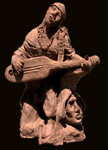 Sculpture intitulée "maalem gnawi" par Imad Sanouni, Œuvre d'art originale
