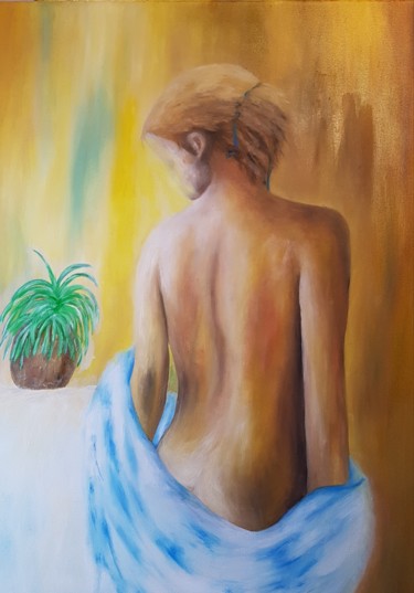 Malarstwo zatytułowany „peinture huile nue…” autorstwa Sanpasco, Oryginalna praca, Olej