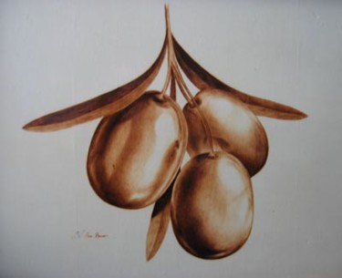 Pintura titulada "olivas" por José Luis San Román, Obra de arte original