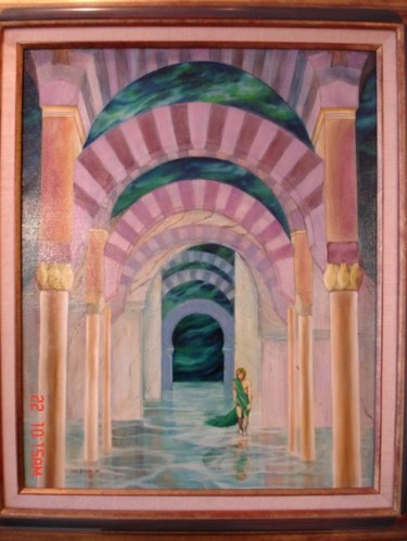 Malerei mit dem Titel "Méditation" von San Roman, Original-Kunstwerk, Öl