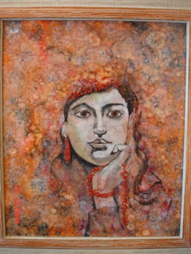 Schilderij getiteld "Portrait mythologiq…" door San Roman, Origineel Kunstwerk, Olie