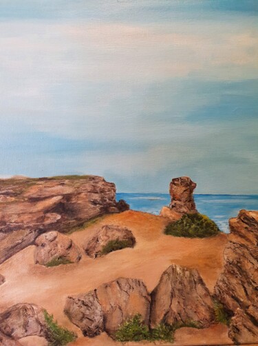 Painting titled "Morro das Pescarias" by Santana, Original Artwork, Acrylic