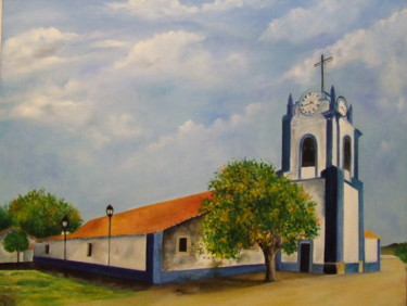 Pintura intitulada "Igreja N.S. do Cast…" por Santana, Obras de arte originais, Óleo