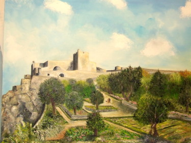 Schilderij getiteld ""Fortaleza de Marvã…" door Santana, Origineel Kunstwerk, Olie