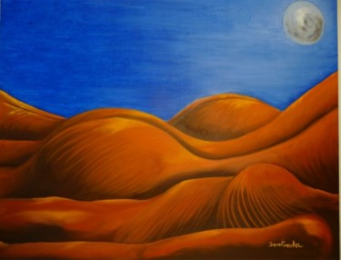 Peinture intitulée "Dunes Humaines" par Paul Santander, Œuvre d'art originale, Huile