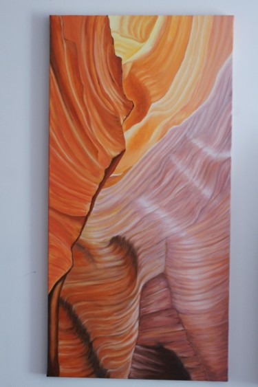 Peinture intitulée "Antelope canyon 3" par Paul Santander, Œuvre d'art originale, Huile