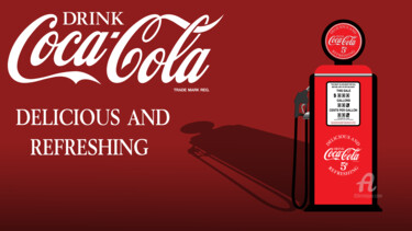 Arts numériques intitulée "Drink Coca-Cola Vin…" par Santhiago Carvalho, Œuvre d'art originale, Travail numérique 2D