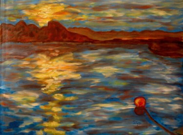 Painting titled "7-atardecer.jpg" by Santi Goñi, Original Artwork, Oil