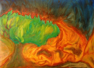 Картина под названием "3-la-cueva.jpg" - Santi Goñi, Подлинное произведение искусства, Масло