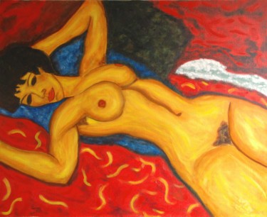 Peinture intitulée "12-tumbada-mogdigli…" par Santi Goñi, Œuvre d'art originale, Huile