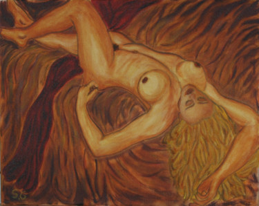 Malerei mit dem Titel "Figura tumbada.jpg" von Santi Goñi, Original-Kunstwerk, Öl