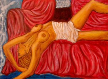 Painting titled "Tumbada 2.jpg" by Santi Goñi, Original Artwork, Oil