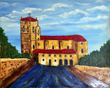 Pintura intitulada "Iglesia-de-San-Andr…" por Santi Goñi, Obras de arte originais, Óleo