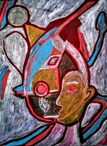 Painting titled "Tym" by Santiago Harizaj, Original Artwork, Acrylic