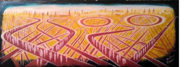 Pintura intitulada "Routes" por Santiago Ribeiro, Obras de arte originais, Óleo