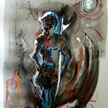 Рисунок под названием "surfeur" - Marc Turpaud, Подлинное произведение искусства, Пастель