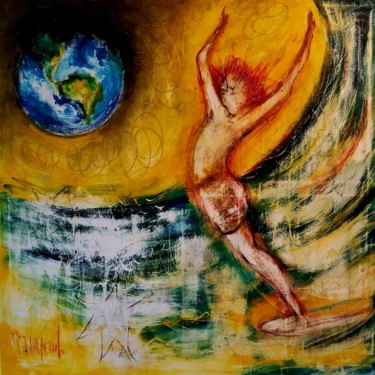 Painting titled "Libre" by Marc Turpaud, Original Artwork, Acrylic