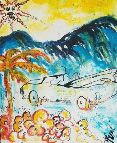 Peinture intitulée "Paradise Landes" par Marc Turpaud, Œuvre d'art originale, Acrylique