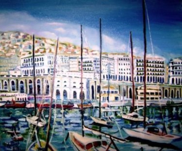 Peinture intitulée "Port d'Alger.jpg" par Santodji, Œuvre d'art originale