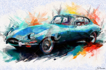 Artes digitais intitulada "JAGUAR" por Santos Merchán, Obras de arte originais, Pintura digital