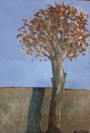 Schilderij getiteld "Outono" door São Vieira, Origineel Kunstwerk, Gouache
