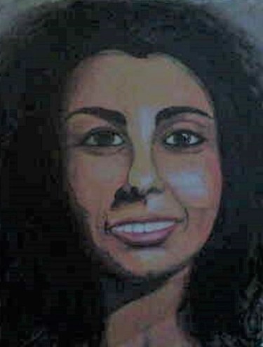 Painting titled "Auto retrato" by São Vieira, Original Artwork, Acrylic