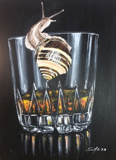 Painting titled "Drink slowly" by São Vieira, Original Artwork, Acrylic
