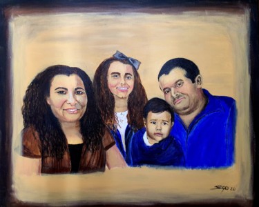 Pintura intitulada "Família Guia" por São Vieira, Obras de arte originais, Acrílico