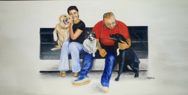 Painting titled "Familia Piçarra" by São Vieira, Original Artwork, Acrylic