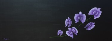 Pintura intitulada "Orquídeas1" por São Vieira, Obras de arte originais, Acrílico