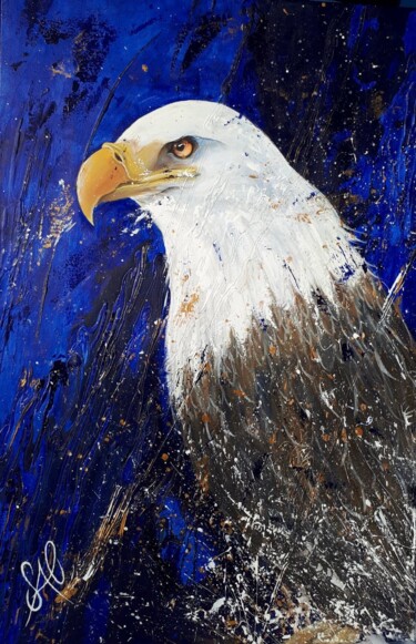 Peinture intitulée "Aigle.jpg" par Sao, Œuvre d'art originale, Acrylique