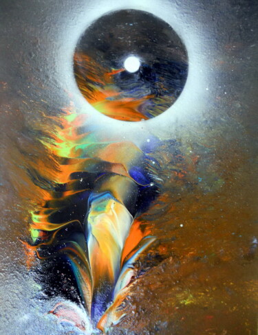 Peinture intitulée "FLAMME D AMOUR" par Saoud, Œuvre d'art originale, Acrylique