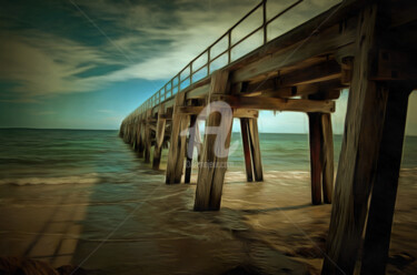 Digital Arts titled "Port Rickaby Jetty" by Alan Carson, Original Artwork