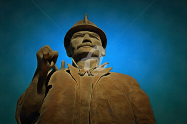 Digital Arts titled "Miner Statue" by Alan Carson, Original Artwork