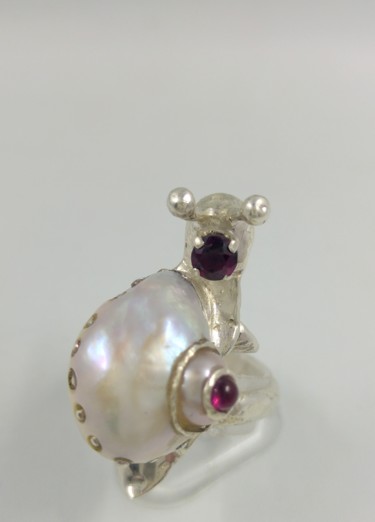 Diseño titulada "Pearl Ring" por Sapir Gelman, Obra de arte original, Anillos