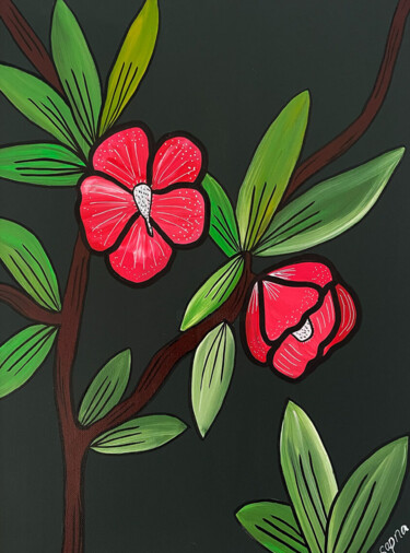 제목이 "Trochetiana Boutoni…"인 미술작품 Sapna Corbisiero로, 원작, 아크릴 나무 들것 프레임에 장착됨