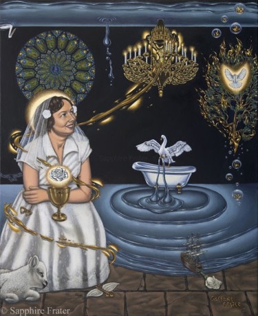 Painting titled "The Madonna's Marri…" by Sapphire Frater, Original Artwork