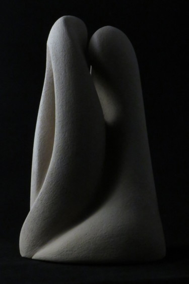 Sculpture intitulée "Le baiser 1" par Sara Amato-Gentric, Œuvre d'art originale, Argile