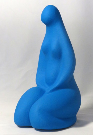 Sculpture intitulée "Sara bleue" par Sara Amato-Gentric, Œuvre d'art originale, Céramique