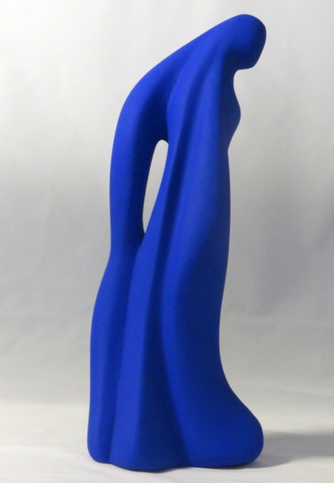 Sculpture intitulée "Marlyse bleue" par Sara Amato-Gentric, Œuvre d'art originale, Céramique