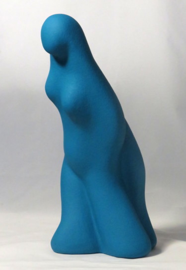 Sculpture intitulée "Frédérique bleue" par Sara Amato-Gentric, Œuvre d'art originale, Céramique